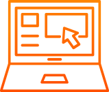 Piktogramm IT-Support: Ein Laptop skizziert Computerprogramme auf dem Bildschirm